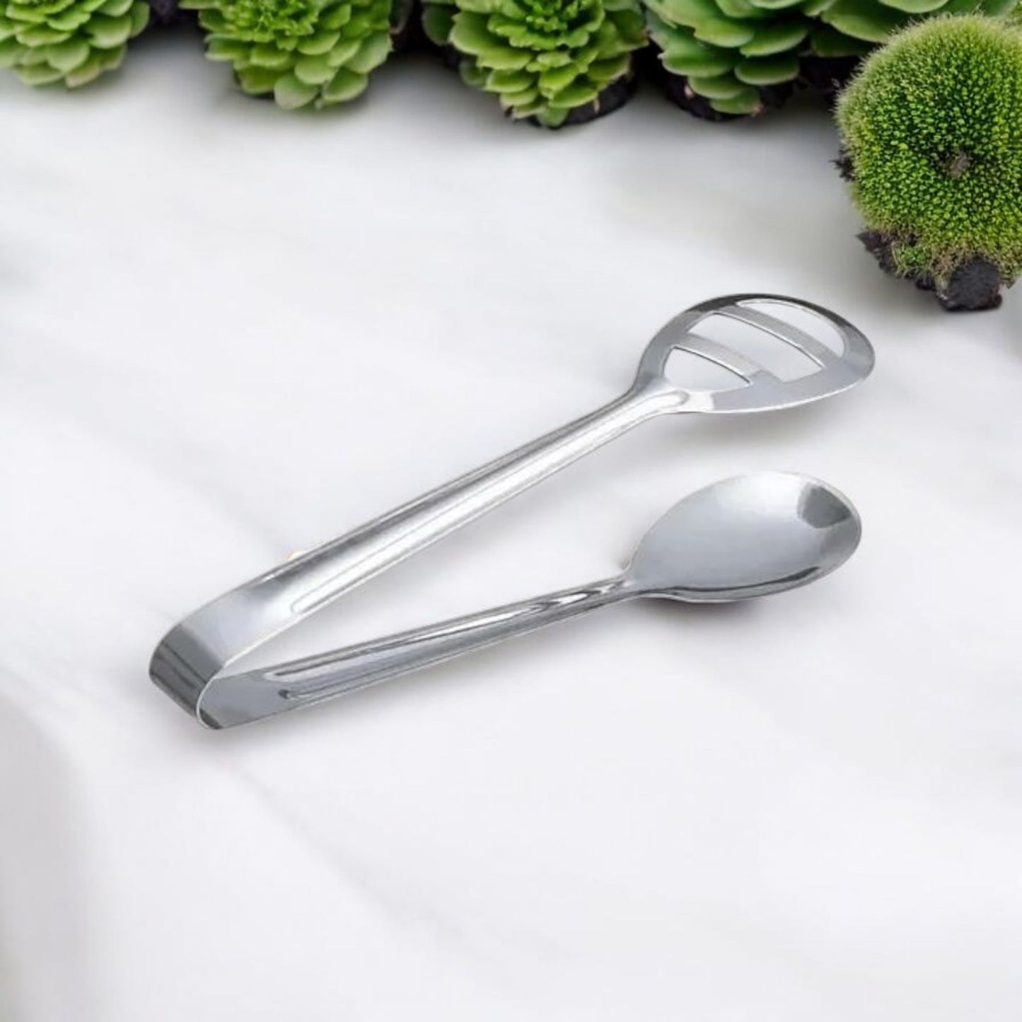 Stainless Steel Spoon Head Serving Tong