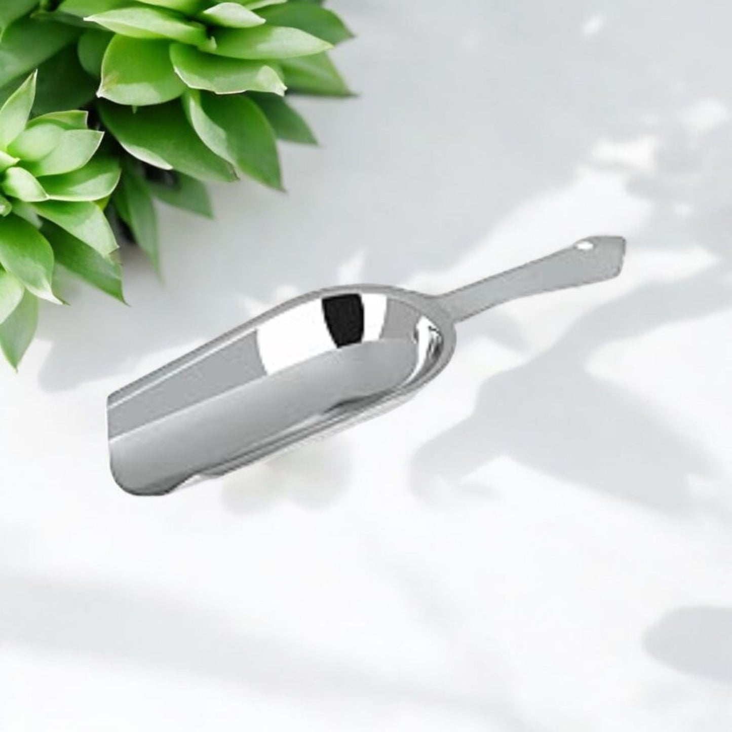 Stainless Steel Flat-Edge Kitchen Scoop