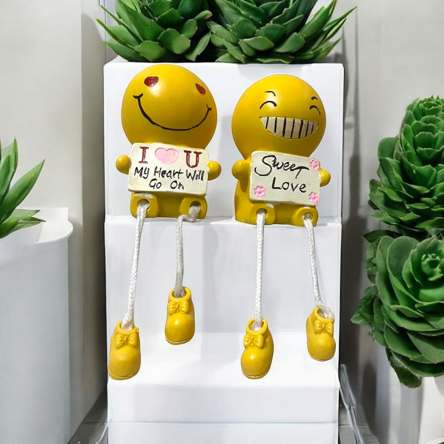 Cheerful Yellow Emotion Figurine Set