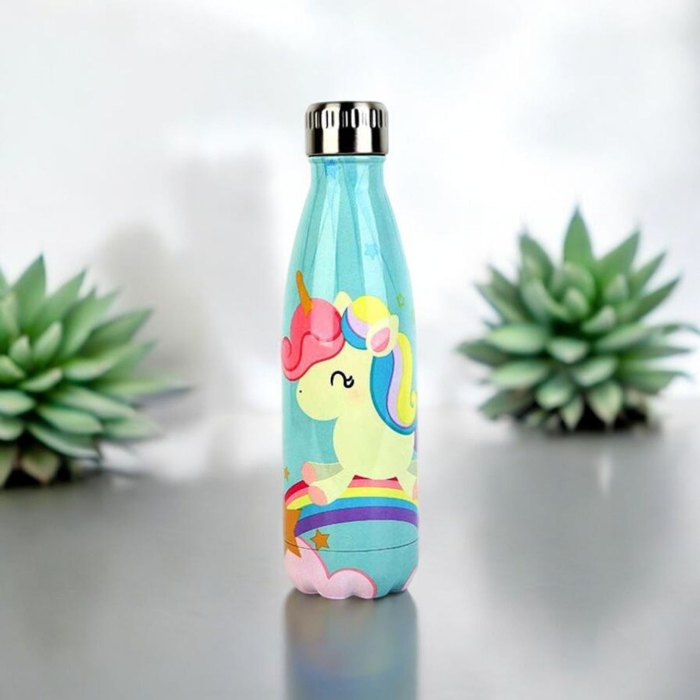 Cute Unicorn Printed Steel Bottle 500ml