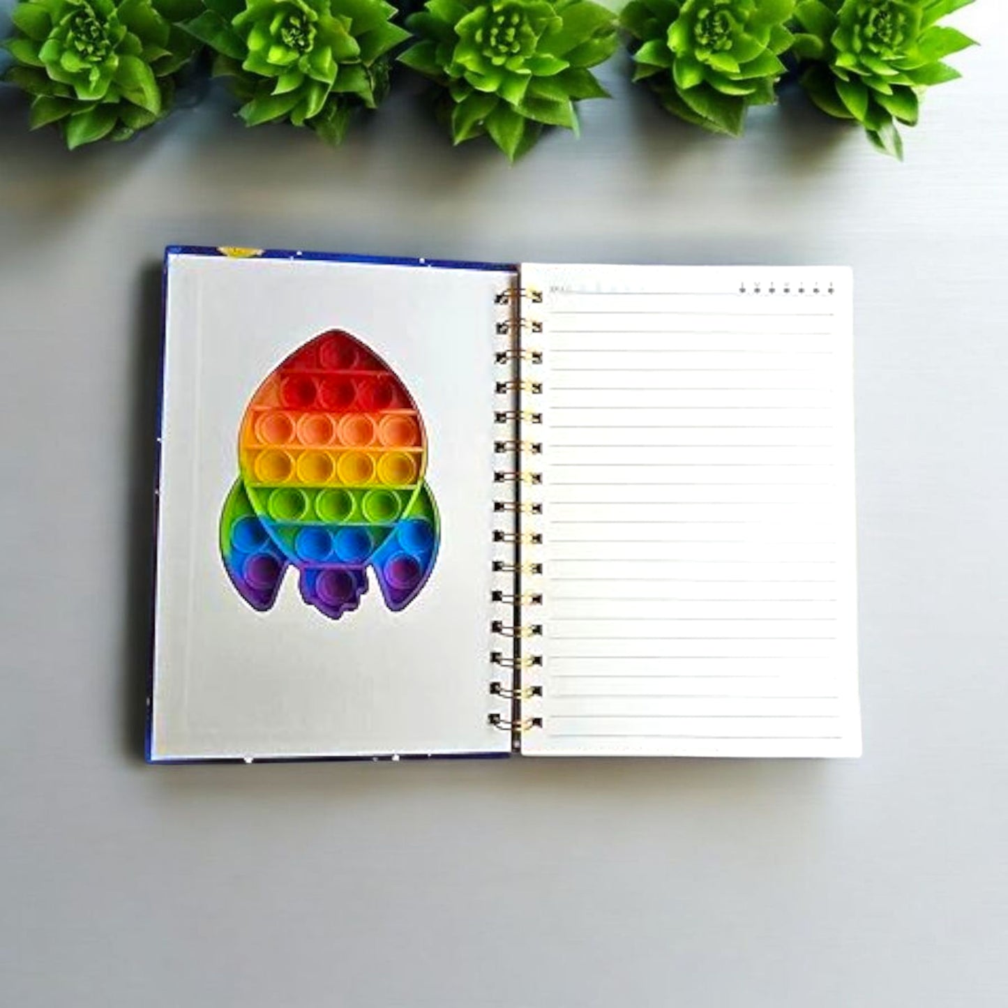 Fun Rocket Pop It Notebook