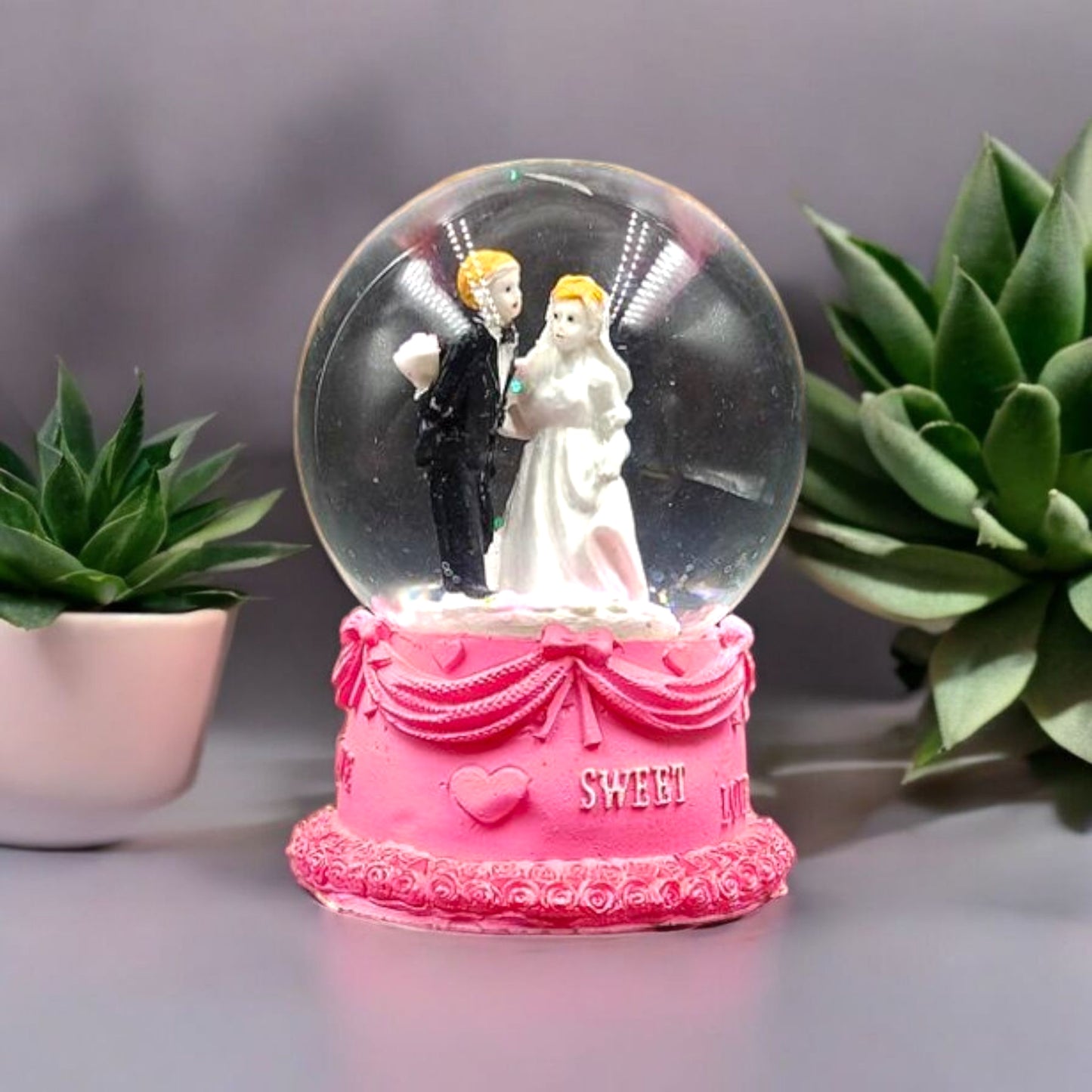 Romantic Owl Couple Snow Globe
