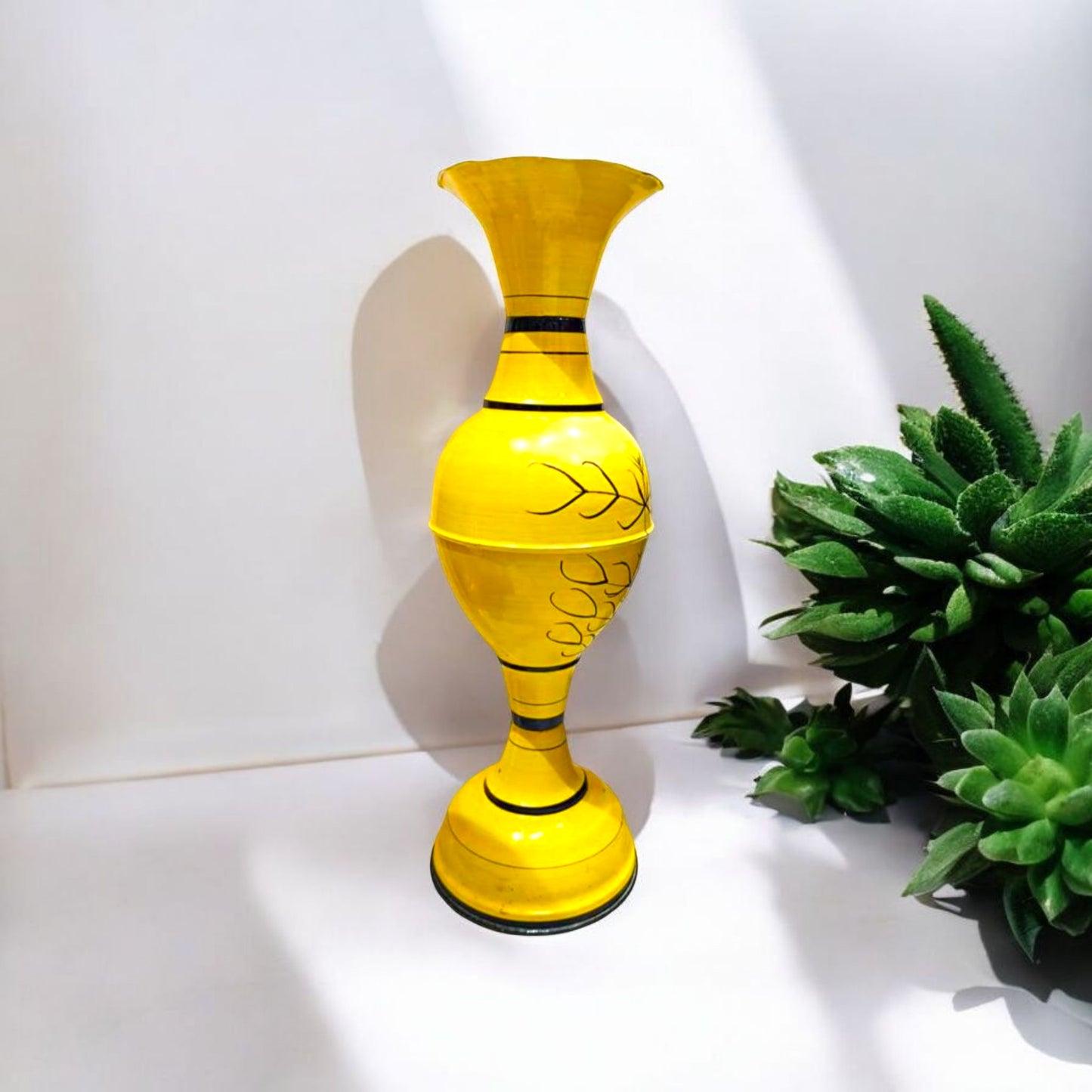 Bright Yellow Decorative Vase
