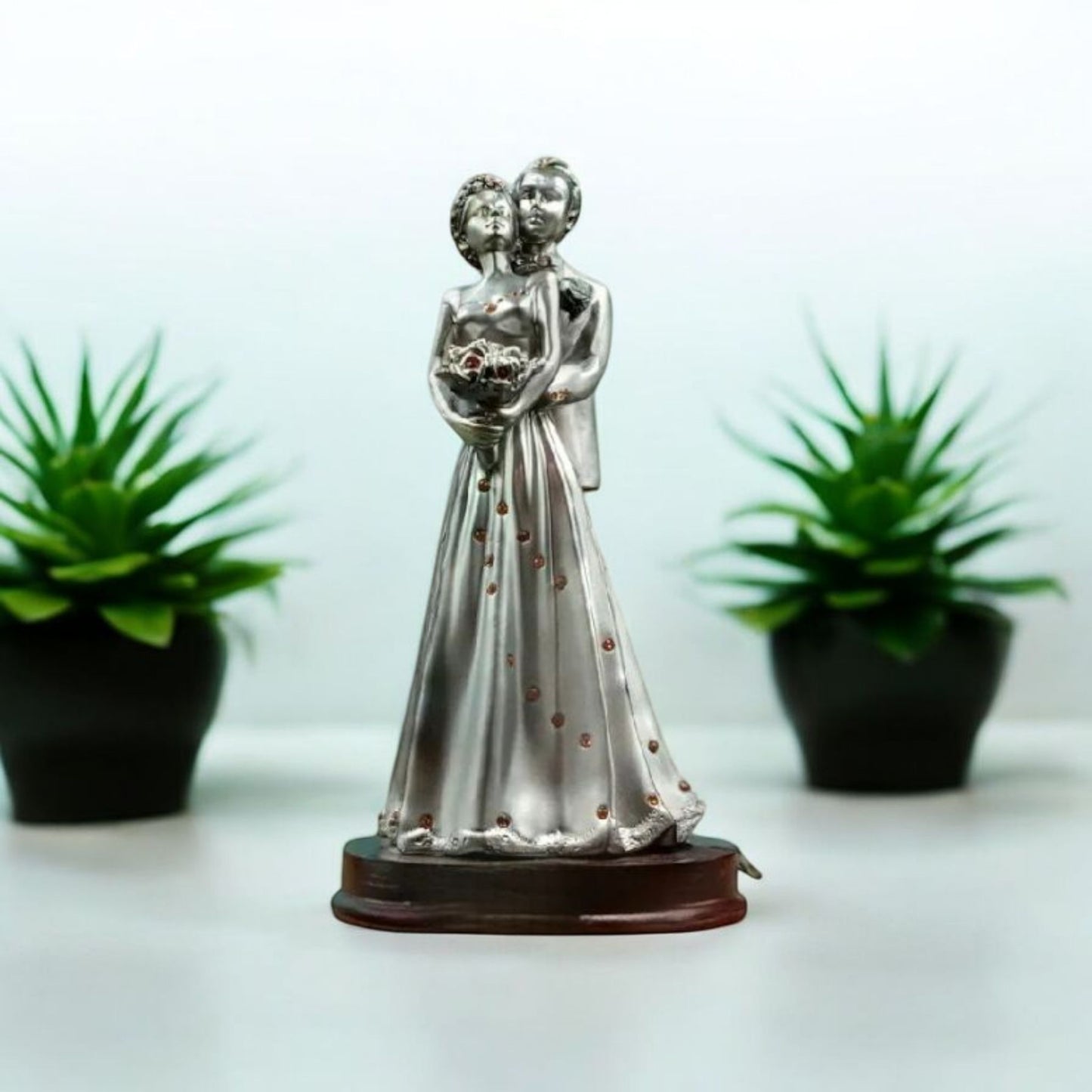 Classic Silver Couple Figurine