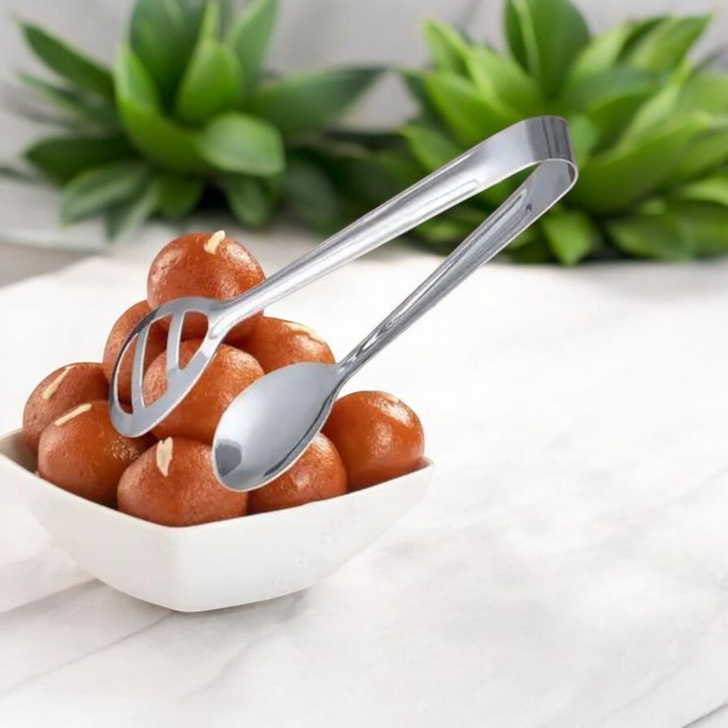 Stainless Steel Spoon Head Serving Tong