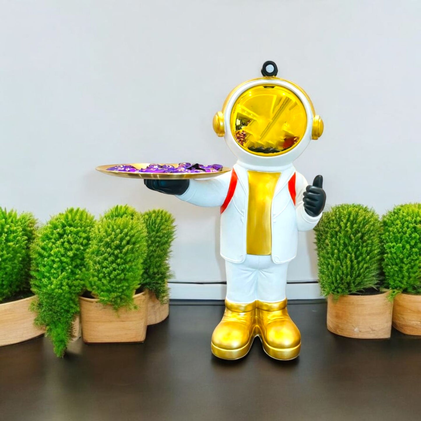 Astronaut Figurine with Serving Tray