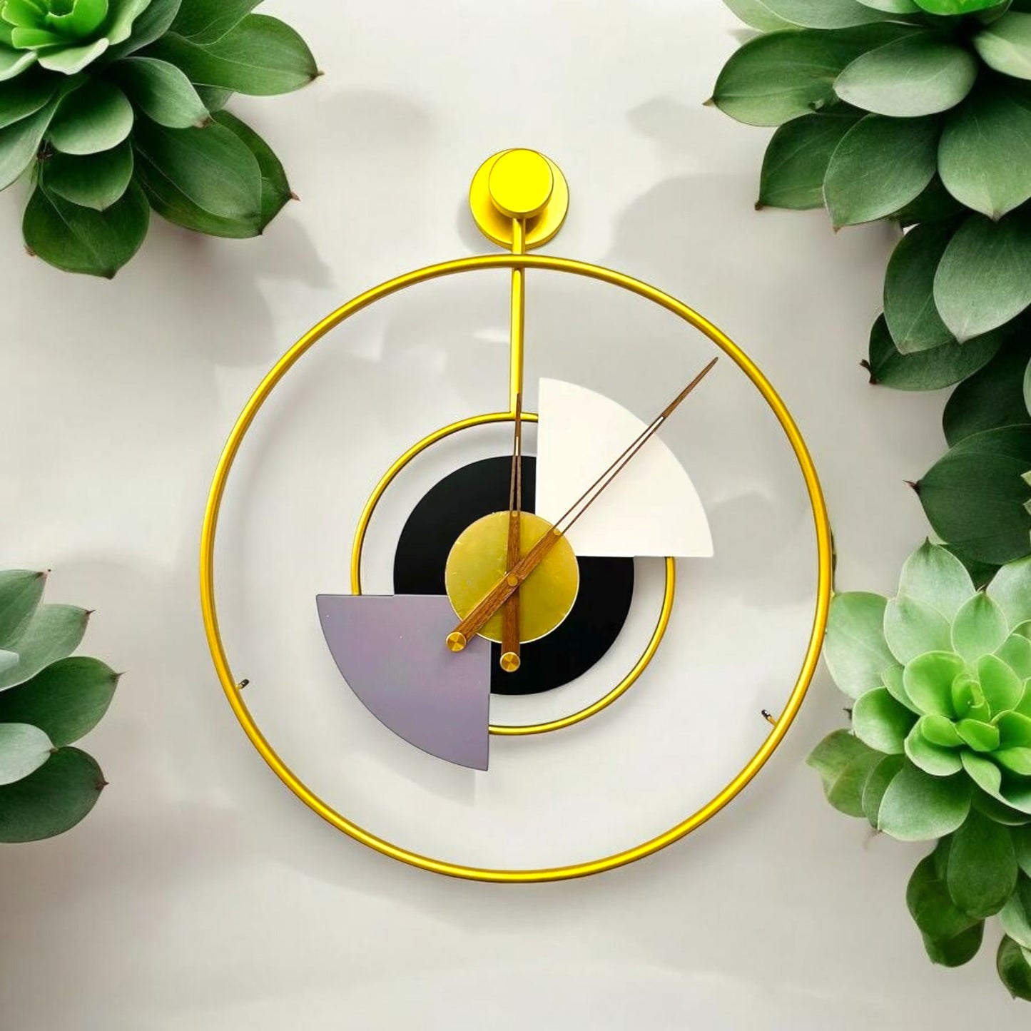 Geometric Wall Clock Decor