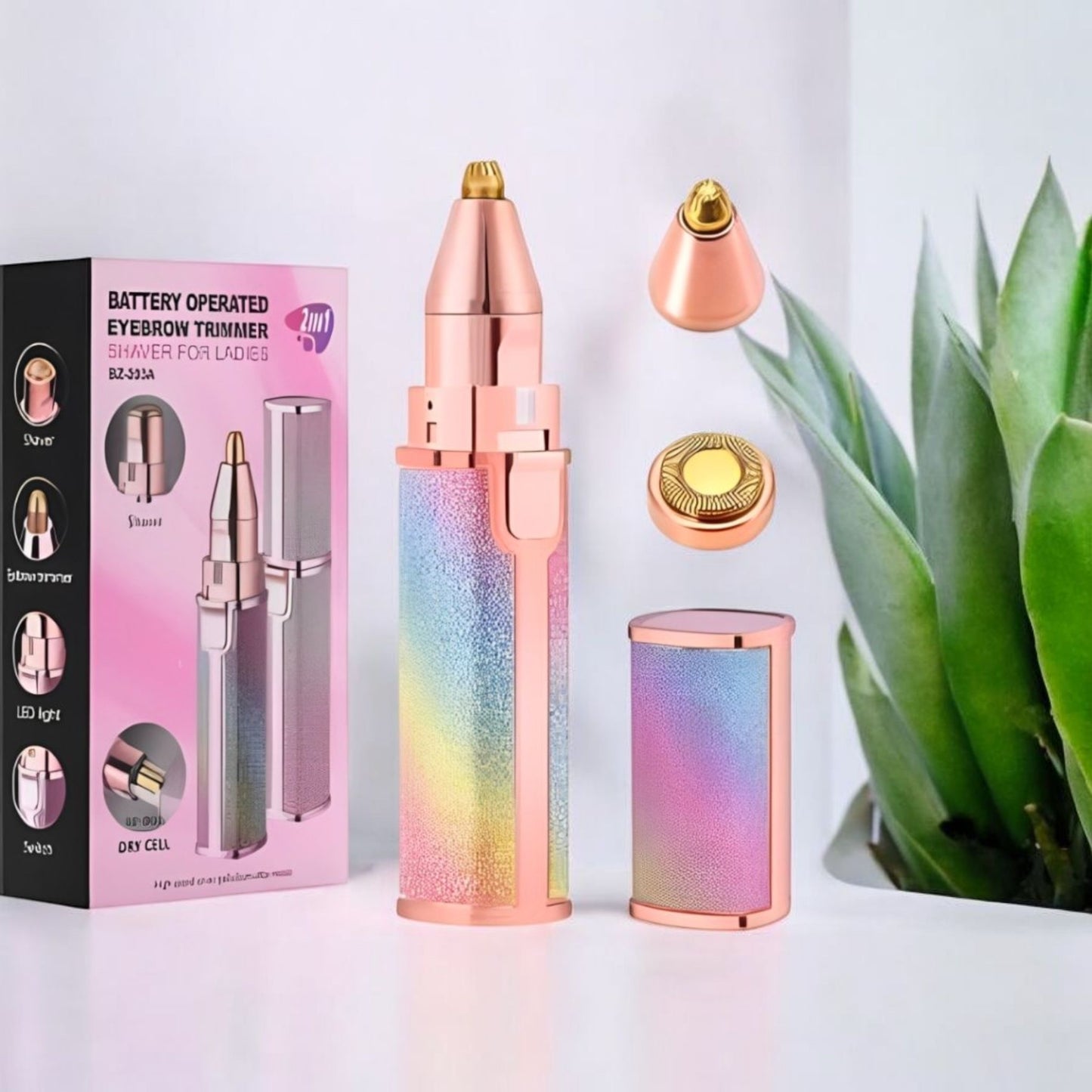 Rainbow Rechargeable Eyebrow Trimmer Shaver