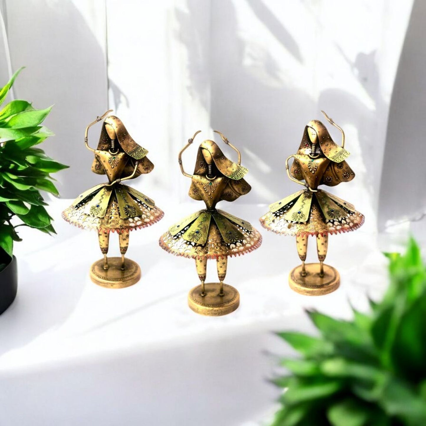 Brass Dancing Lady Figurine