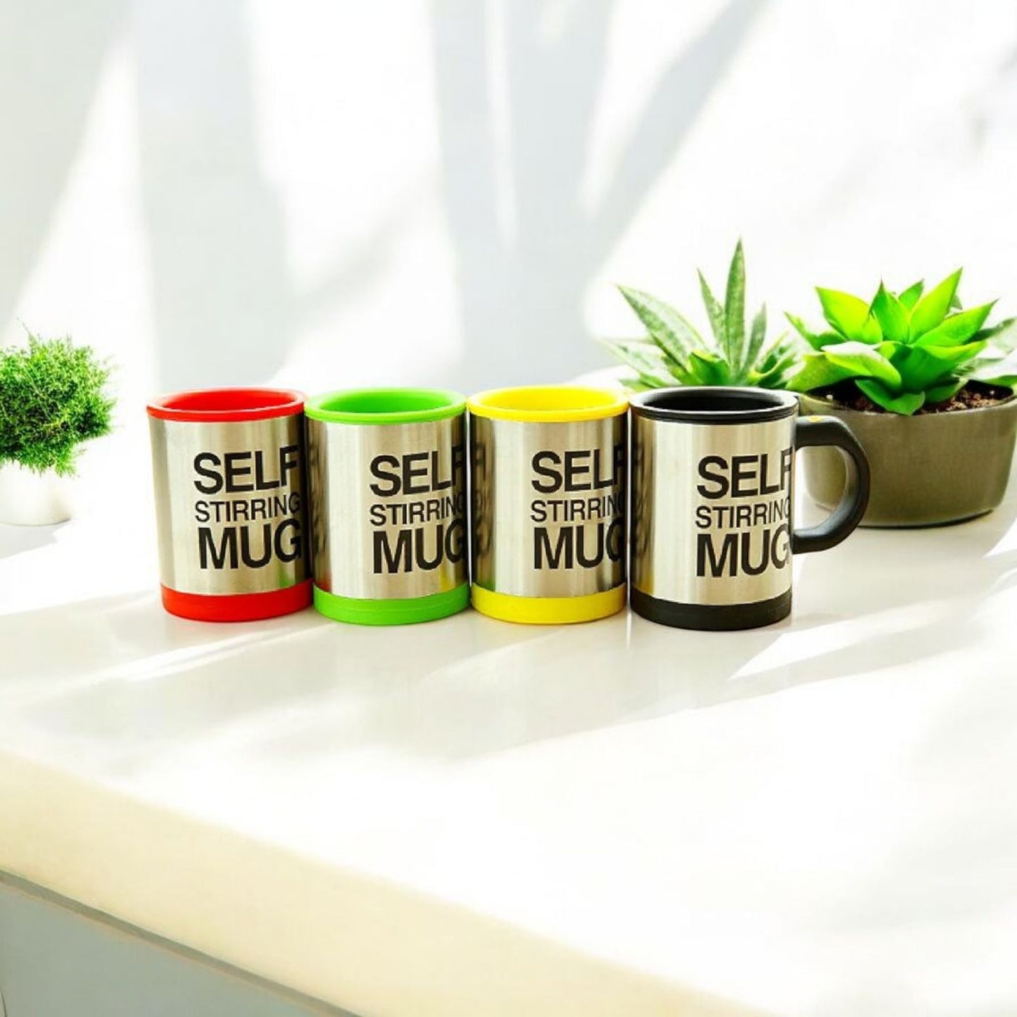 Electric Stainless Steel Stirring Mug