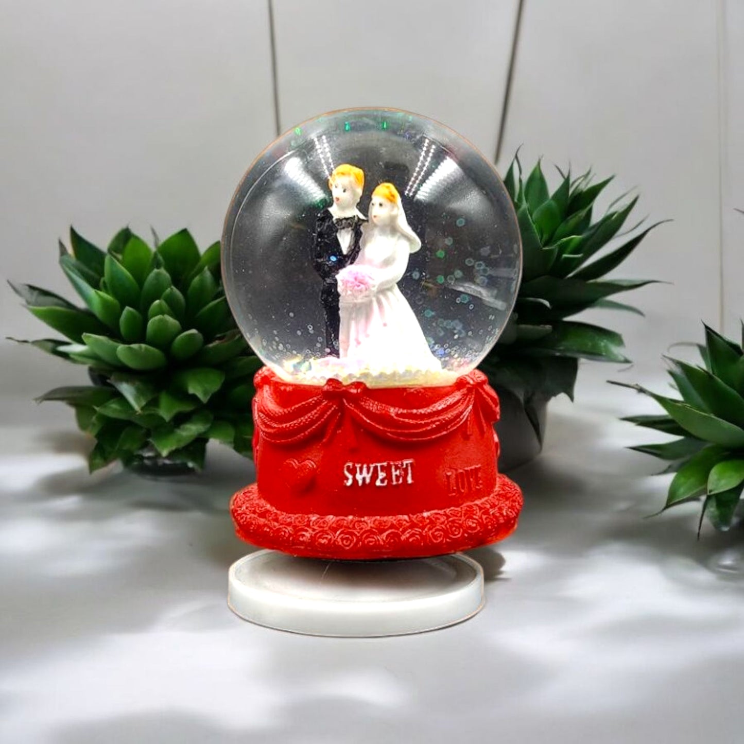 Romantic Owl Couple Snow Globe
