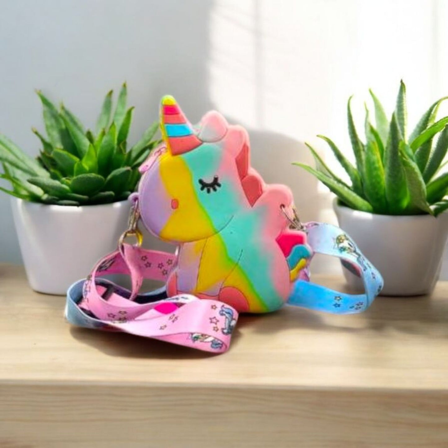 Adorable Rainbow Unicorn Crossbody Bag for Kids
