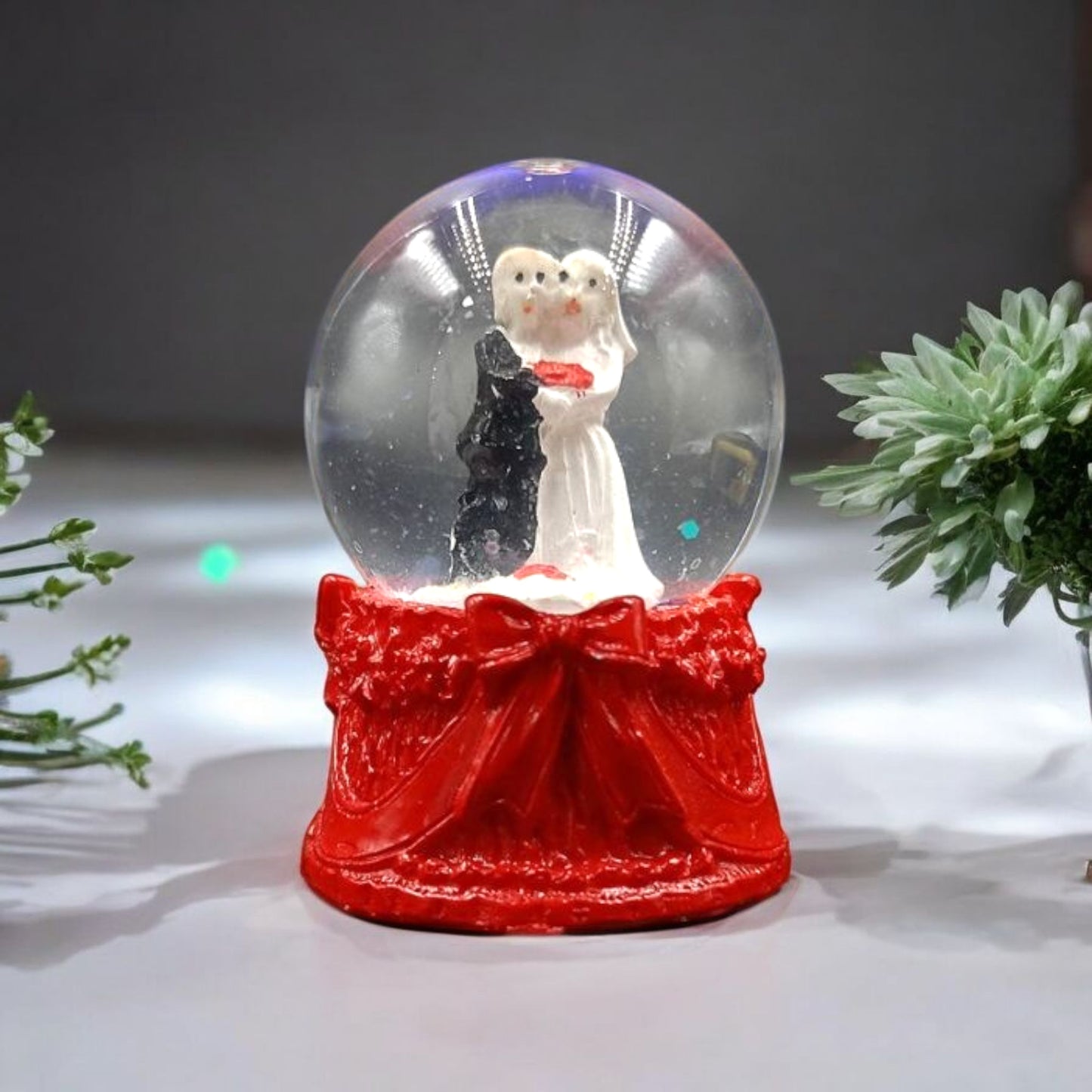 Romantic Owl Couple Snow Globe