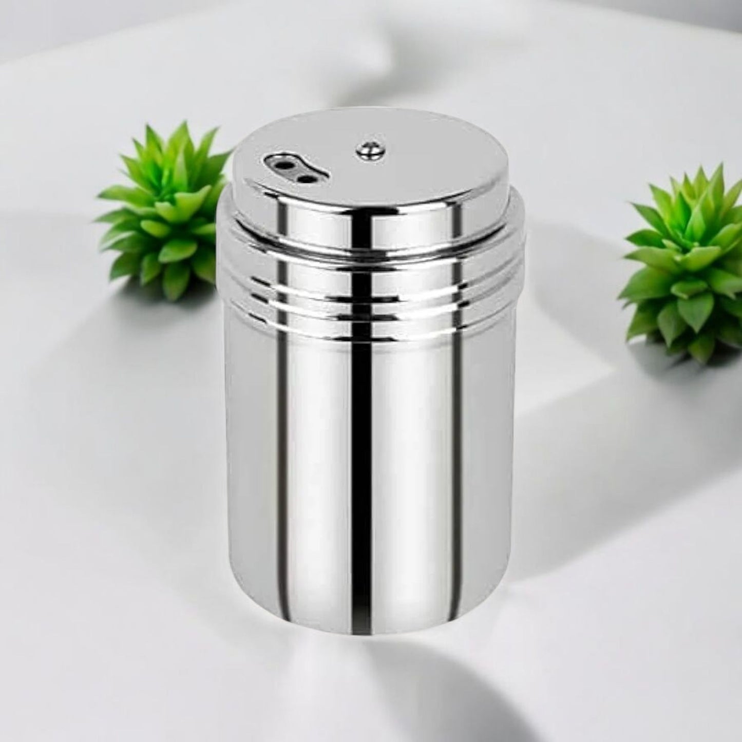Stainless Steel Dual-Outlet Spice Dispenser