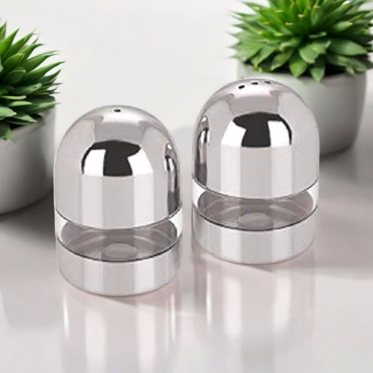 Stainless Steel Salt & Pepper Shaker Set