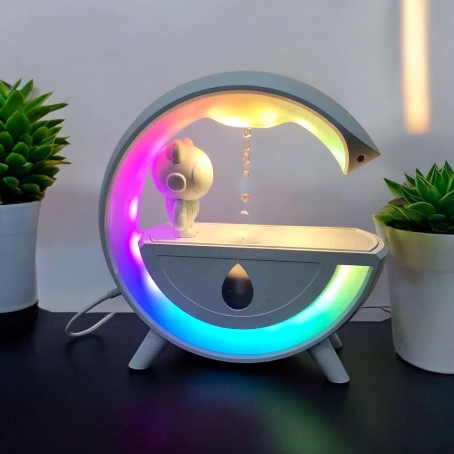 LED Water Fountain with Cute Figure