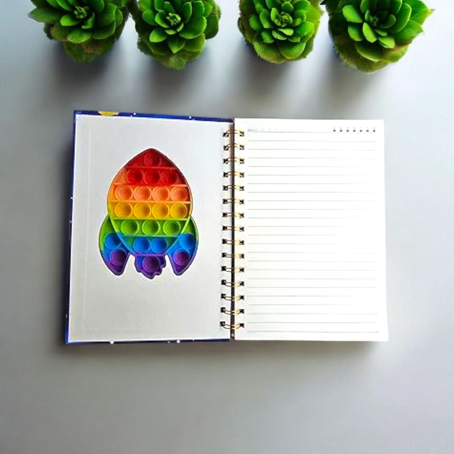 Fun Rocket Pop It Notebook