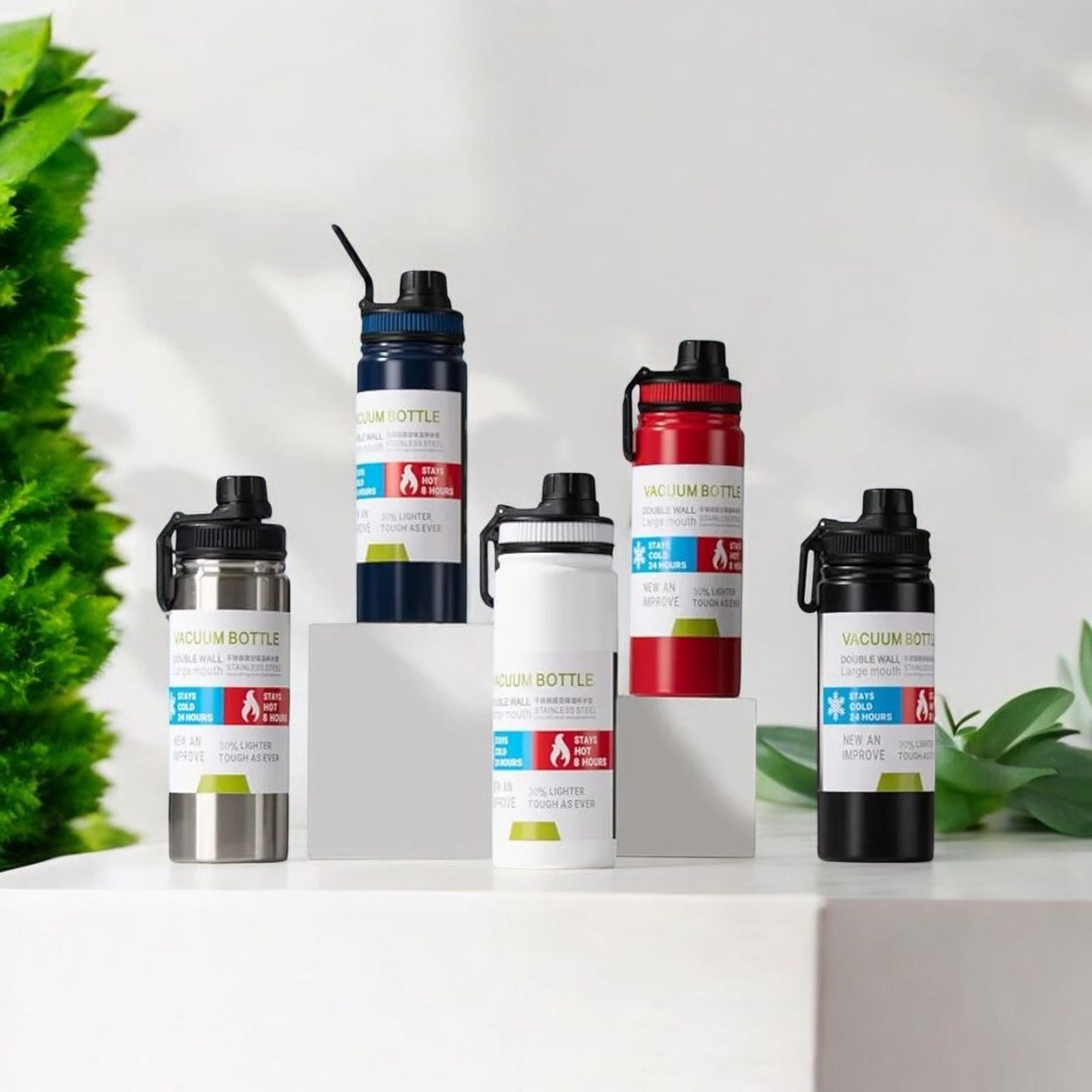 Red Double Wall Vacuum Water
