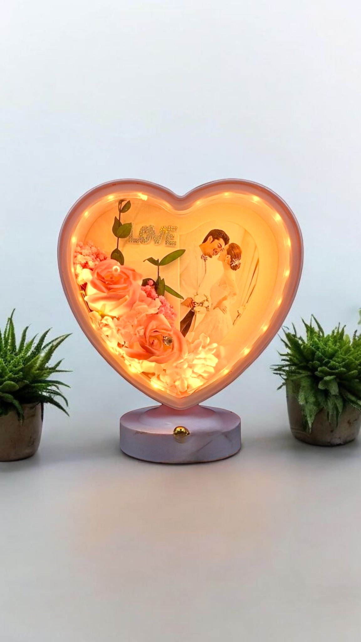 Romantic Heart Shaped LED Photo Frame