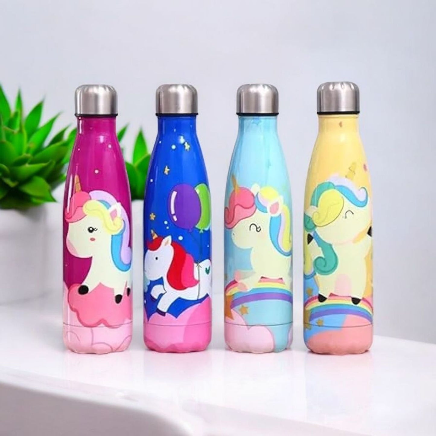 Cute Unicorn Printed Steel Bottle 500ml