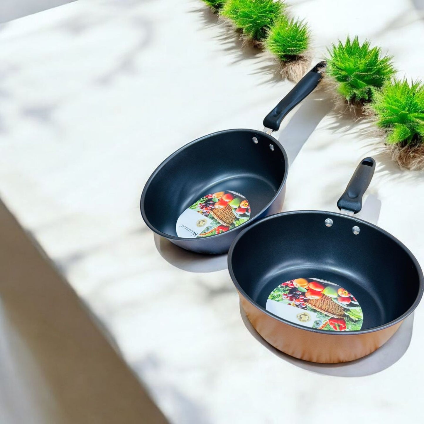 Non Stick Deep Frying Pan Set with Handle