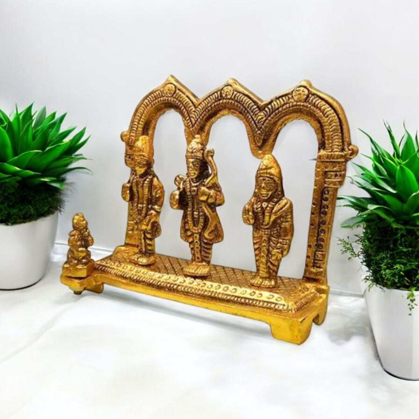 Golden Ram Darbar Brass Idol Set