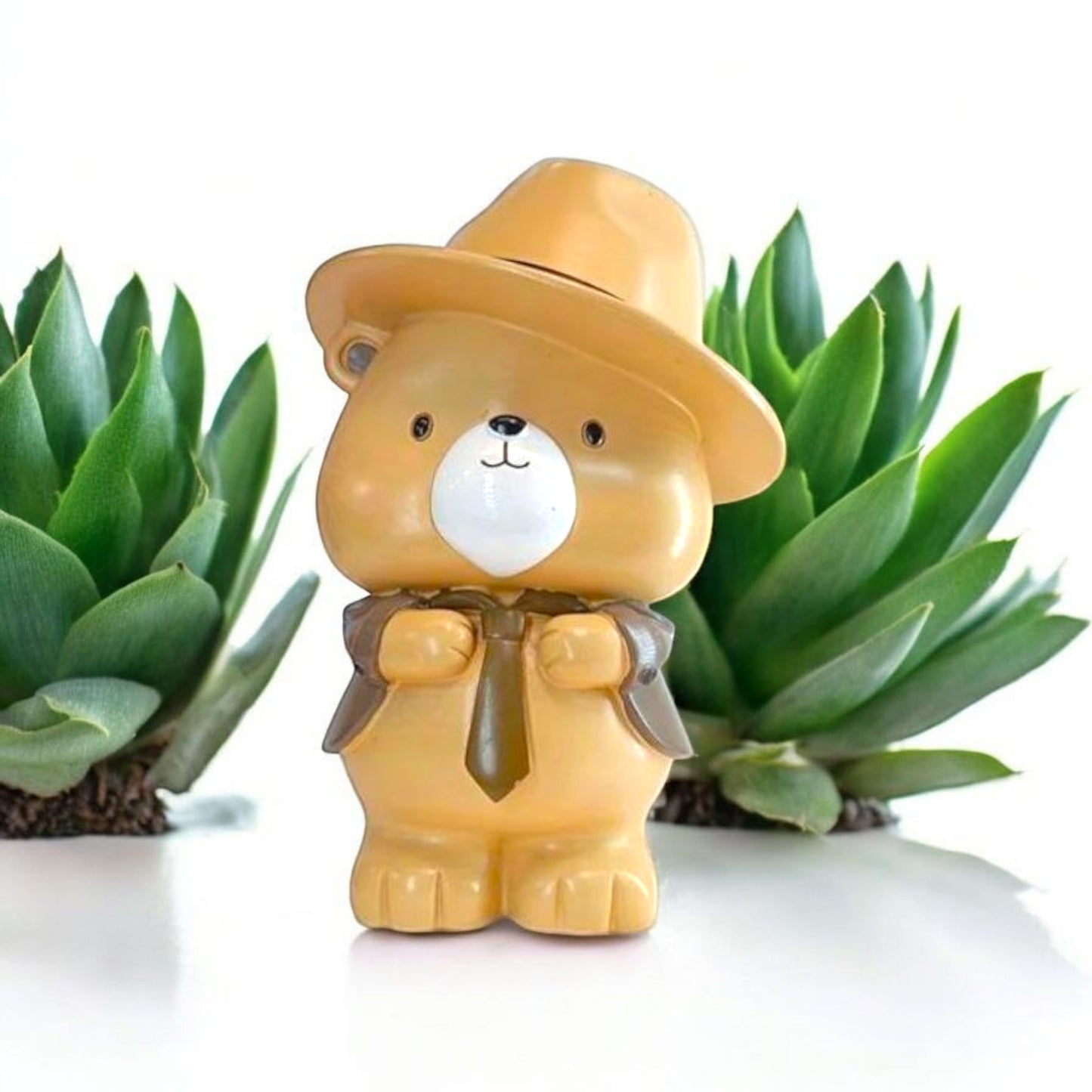 Charming Bear Figurine in Formal Attire