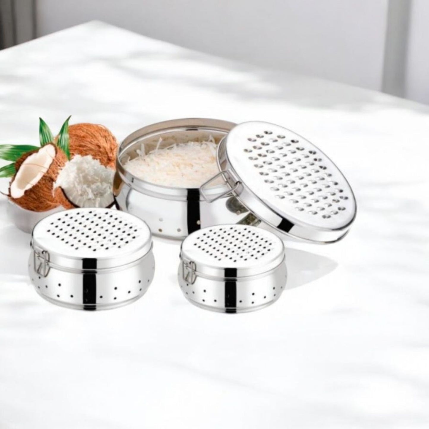 Stainless Steel Coconut Grater Box