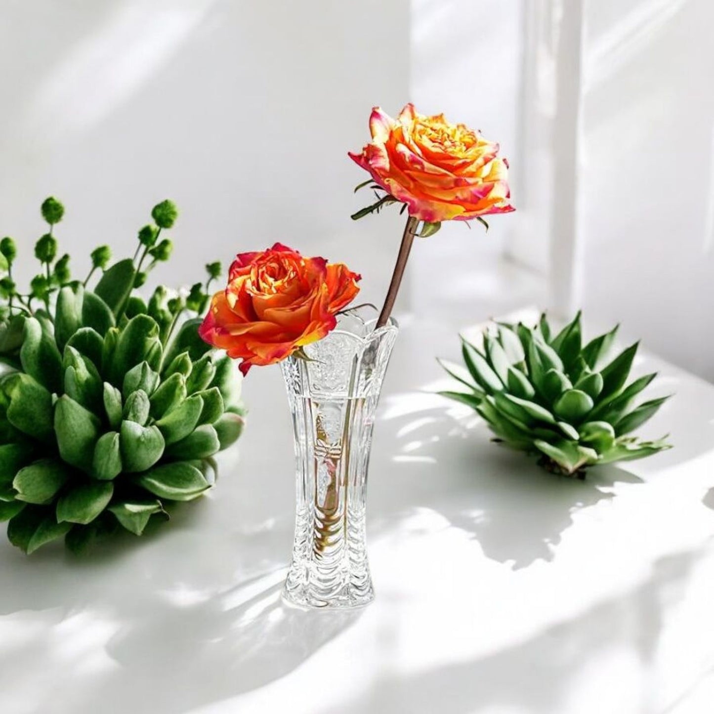 Elegant Glass Floral Vase