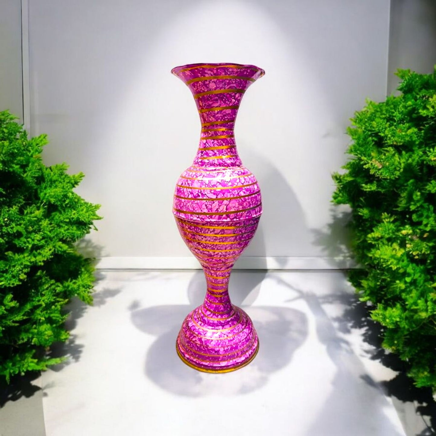 Vibrant Red and Pink Decorative Vase