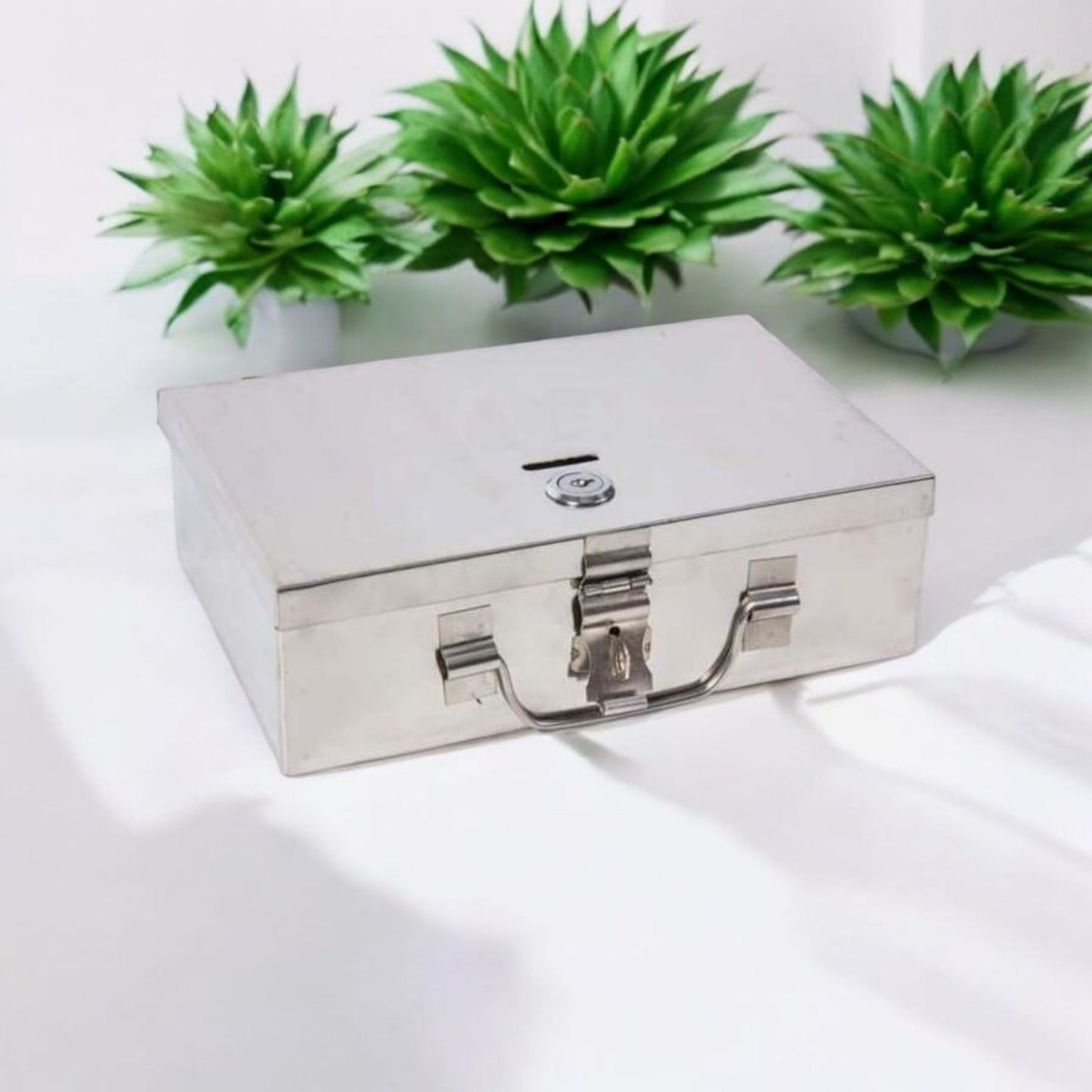 Lockable Stainless Steel Cash Box