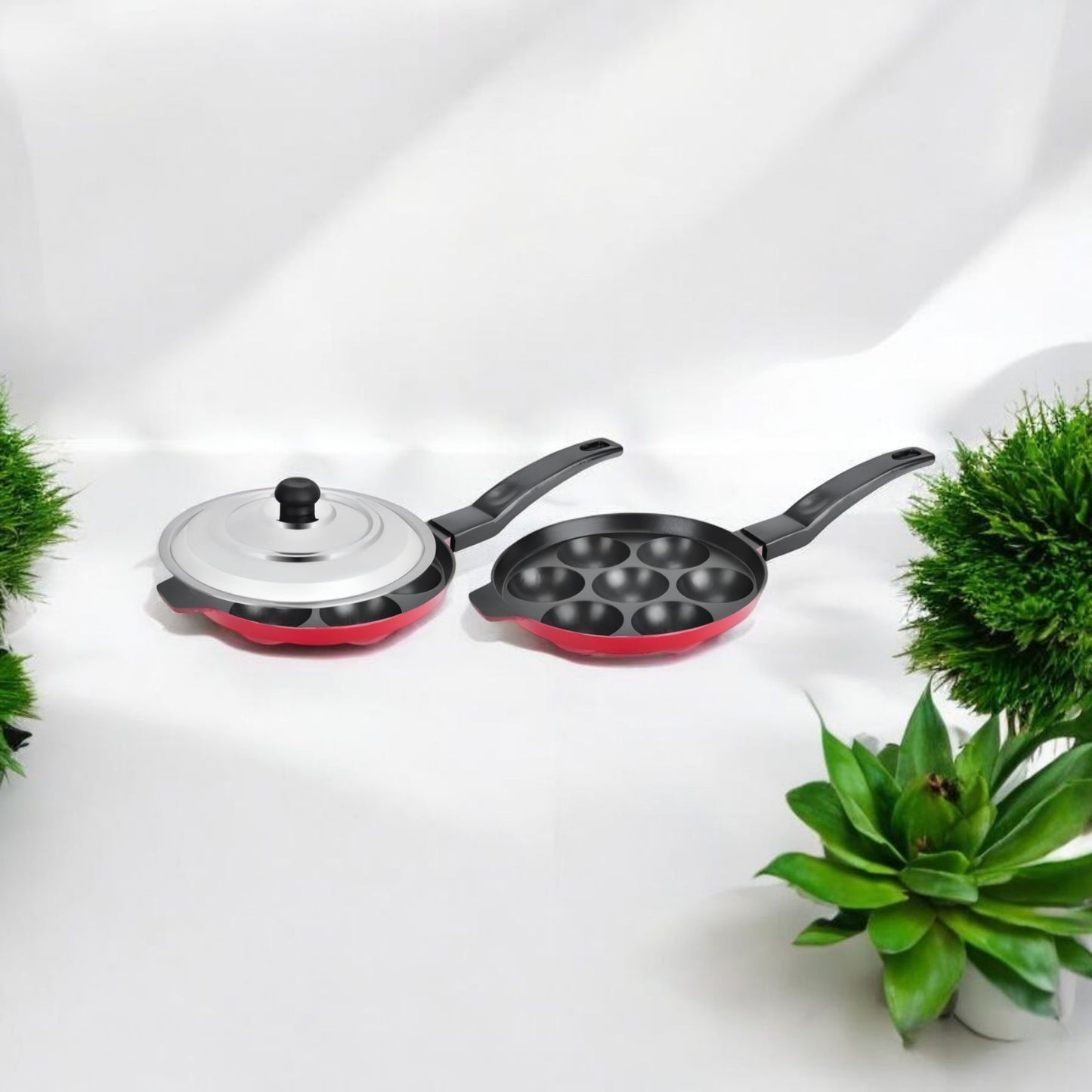 Non Stick Appam Pan with Lid