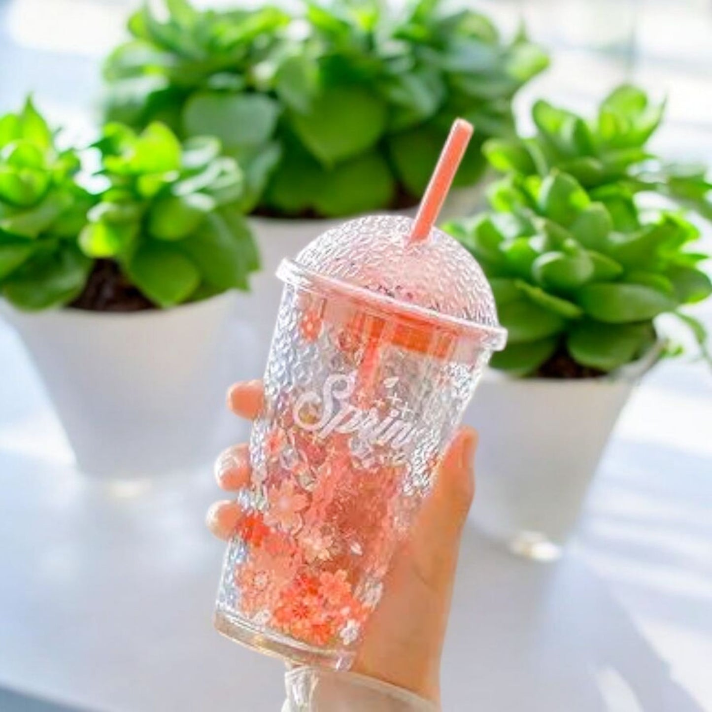 Tumbler with Lid and Straw
