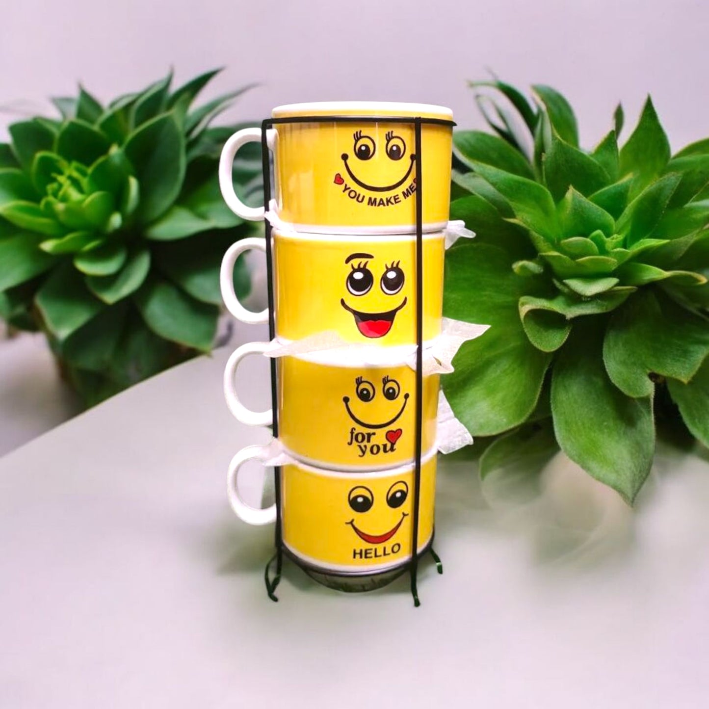Cheerful Emoji Mug Set