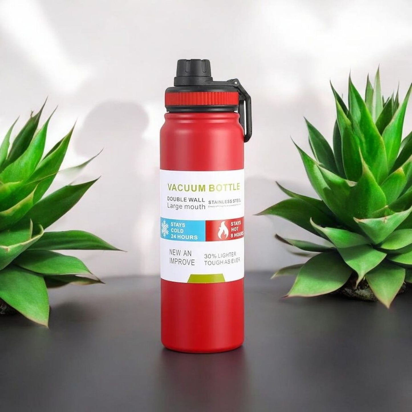Red Double Wall Vacuum Water