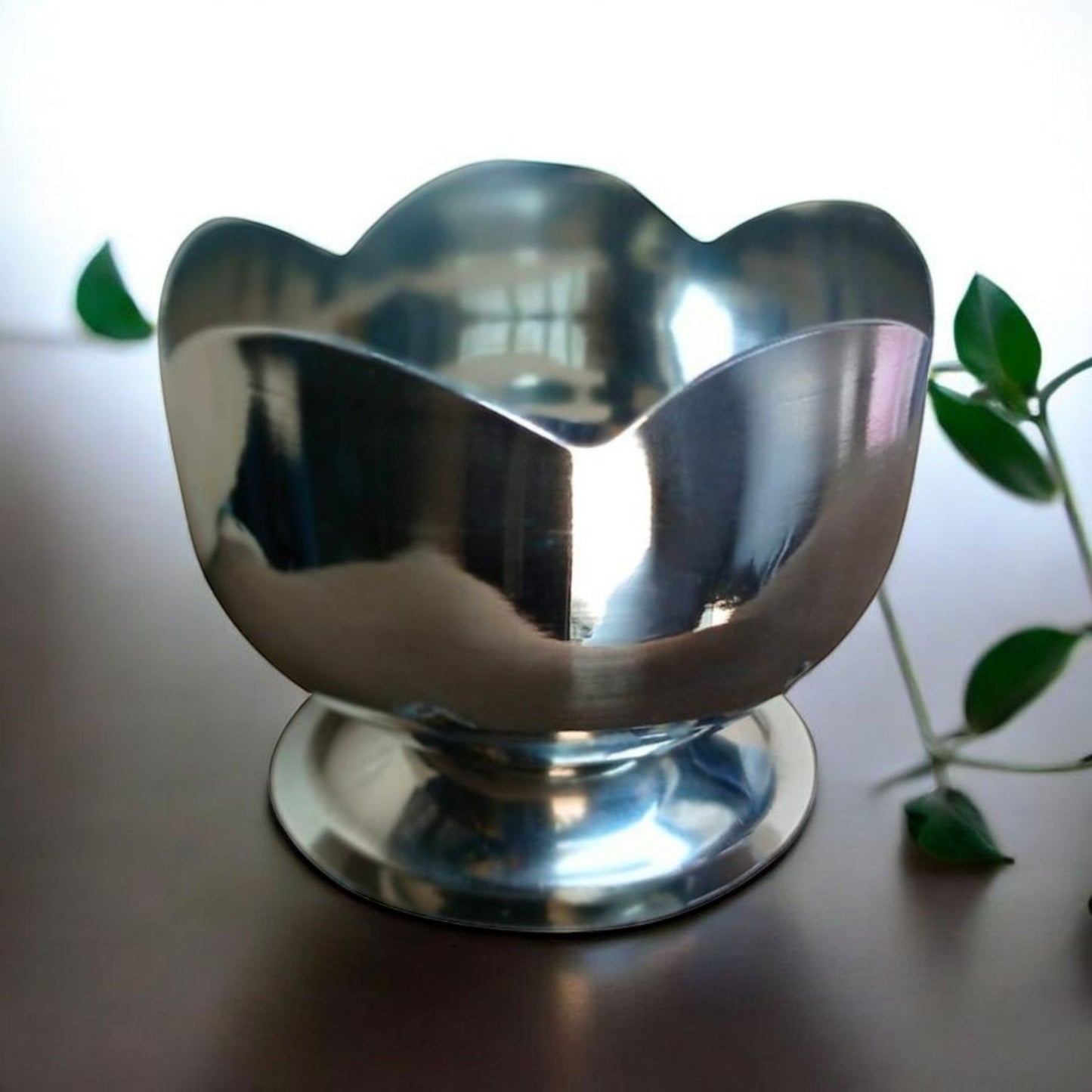 Stainless Steel Tulip Ice Cream Bowl
