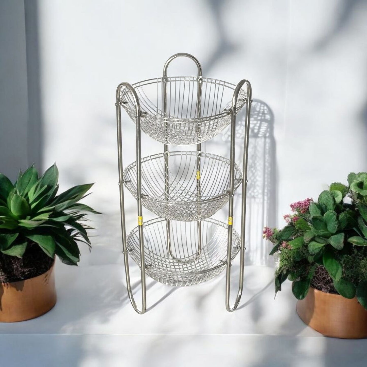 Stainless Steel 3-Tier Fruit Basket