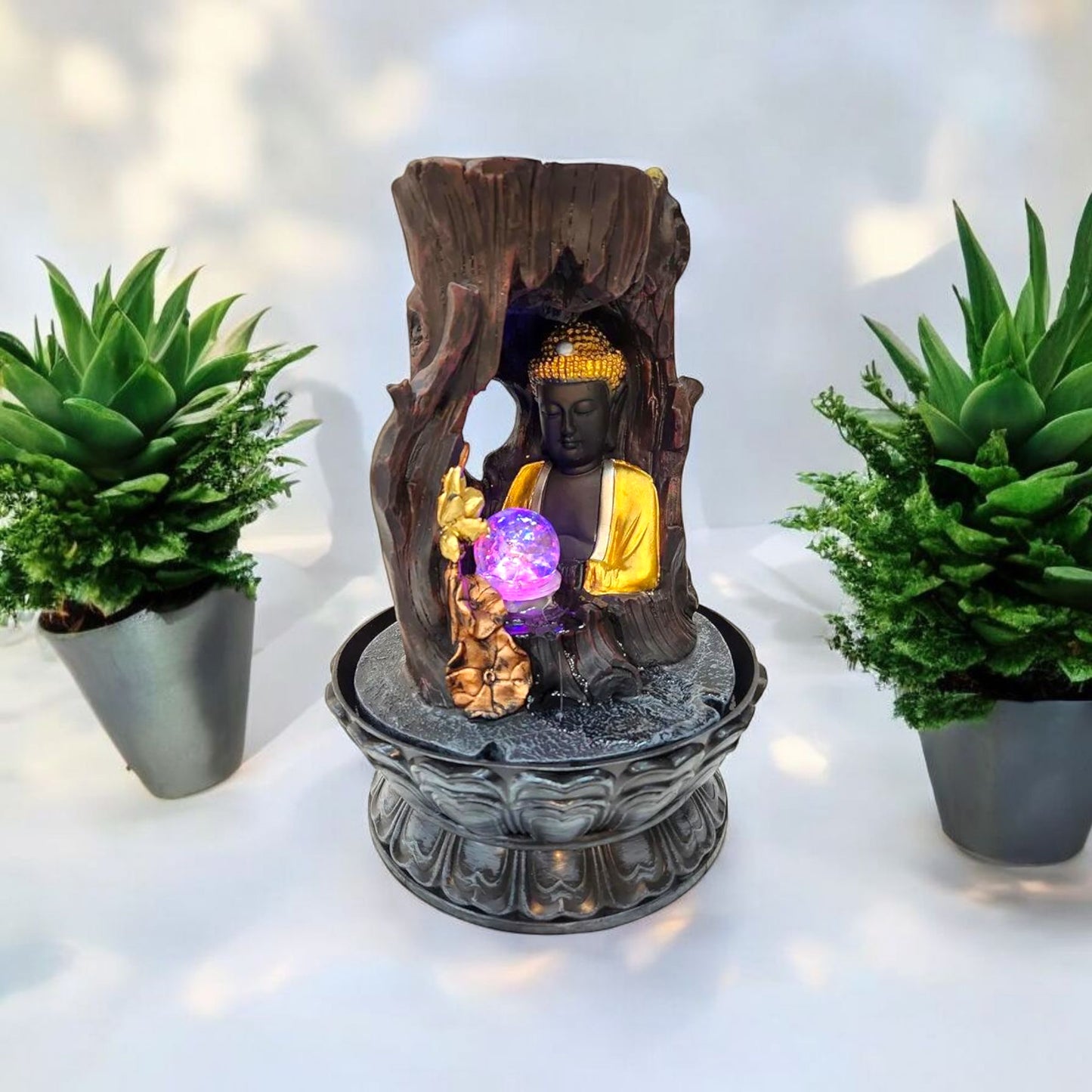 LED Buddha Water Fountain Statue