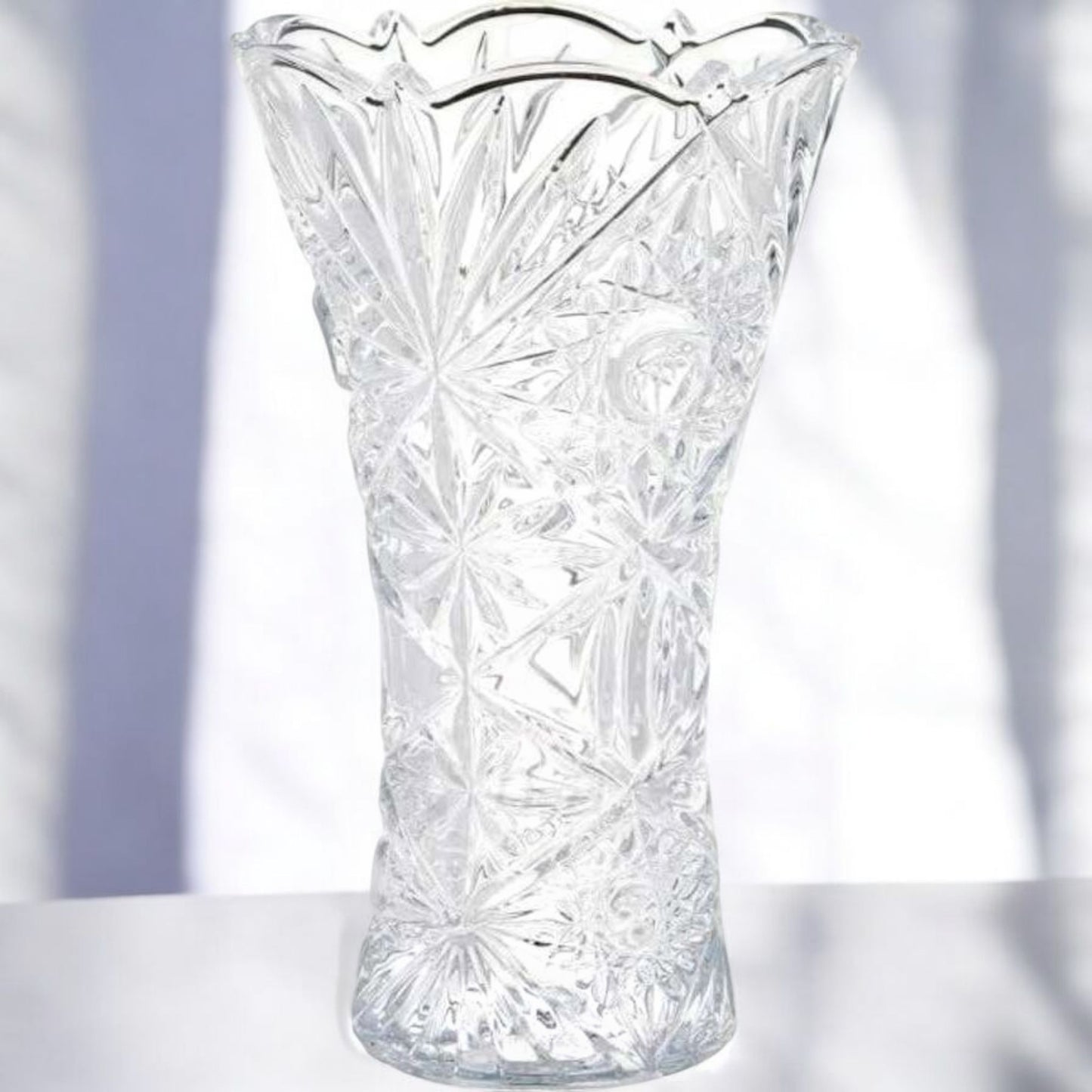 Crystal Cut Flower Vase
