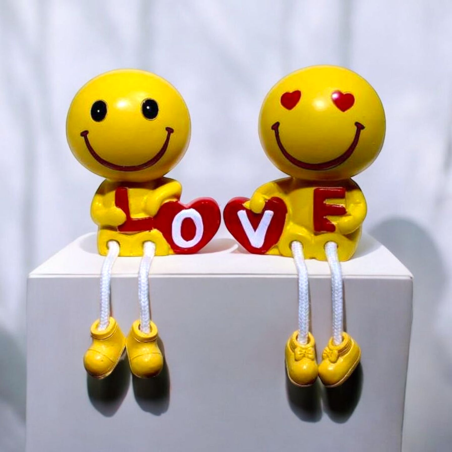 Adorable Love Themed Yellow Figurine