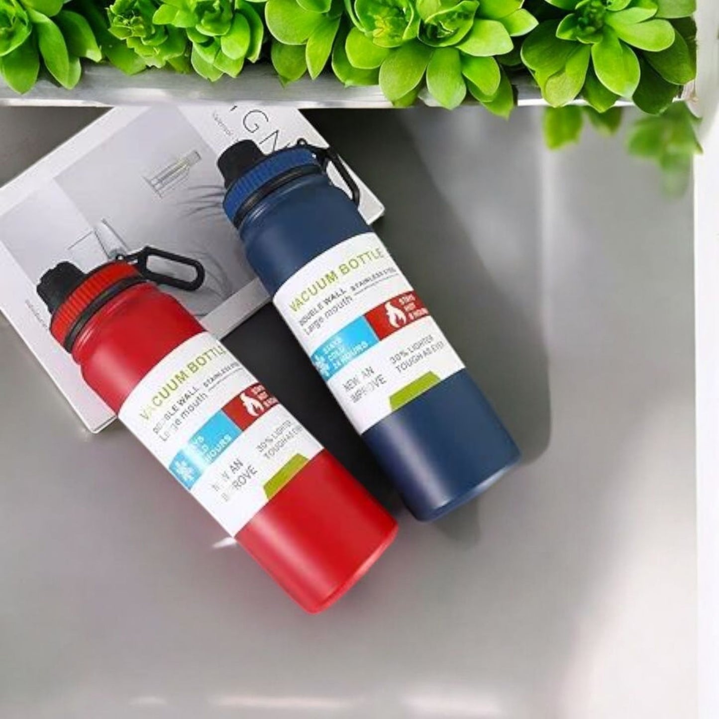 Red Double Wall Vacuum Water