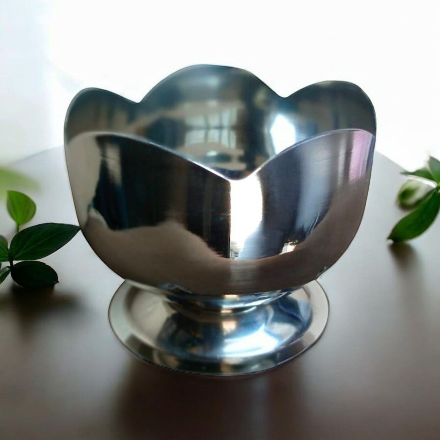 Stainless Steel Tulip Ice Cream Bowl