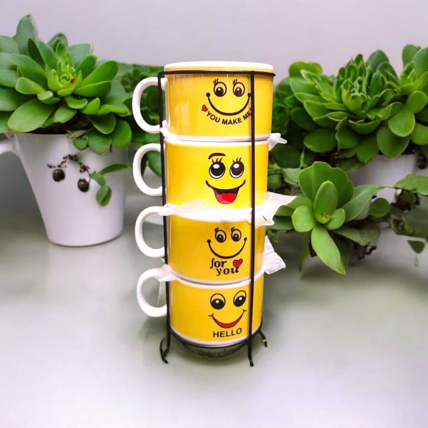 Cheerful Emoji Mug Set