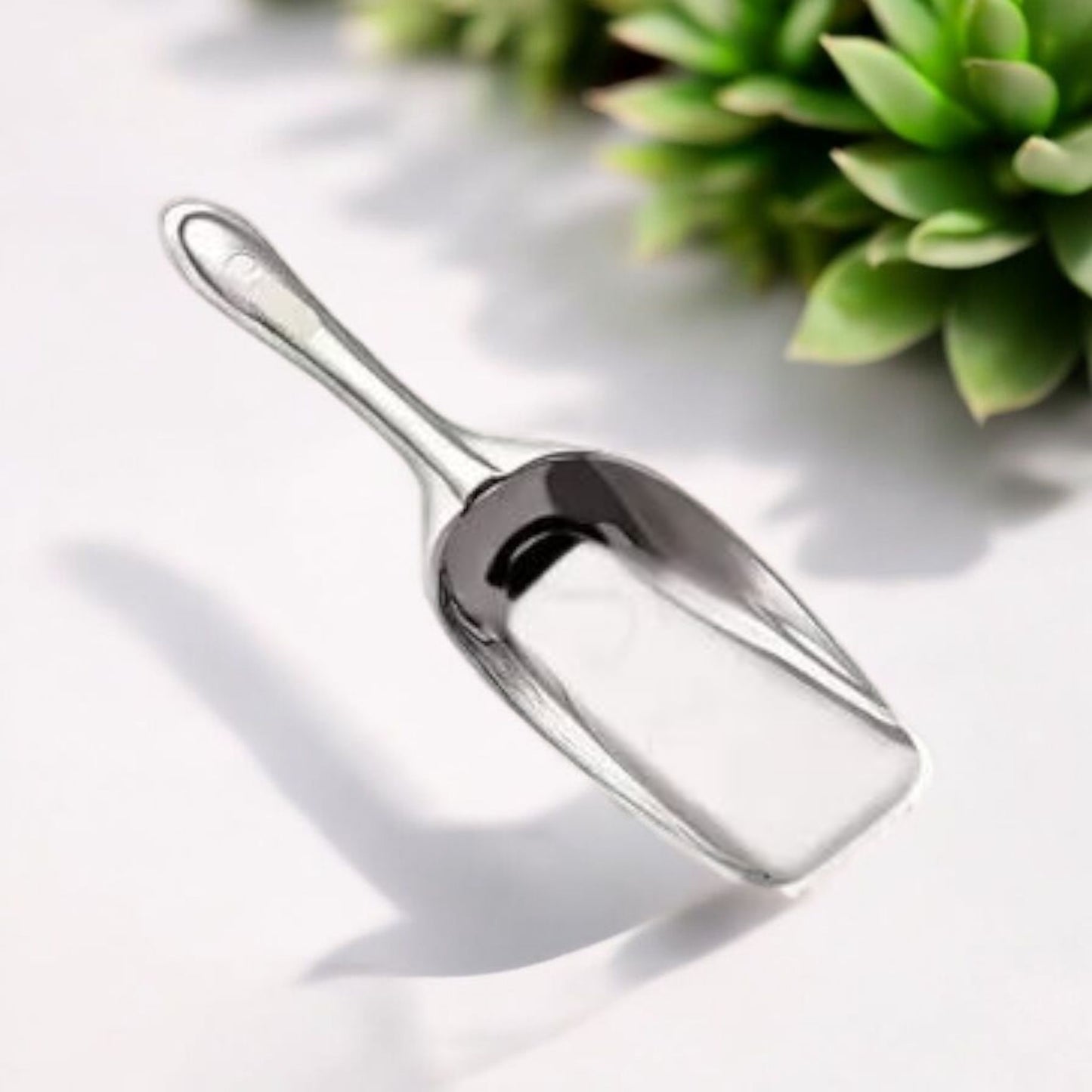 Stainless Steel Flat-Edge Kitchen Scoop
