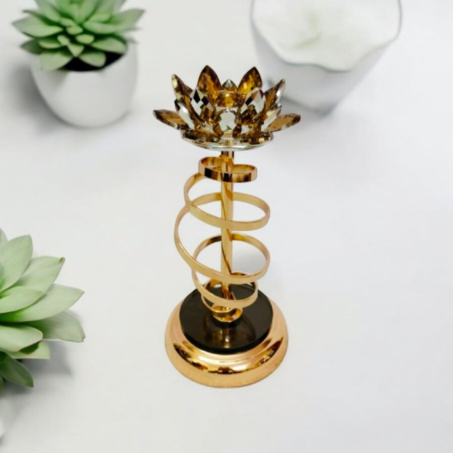 Golden Spiral Candle Holder