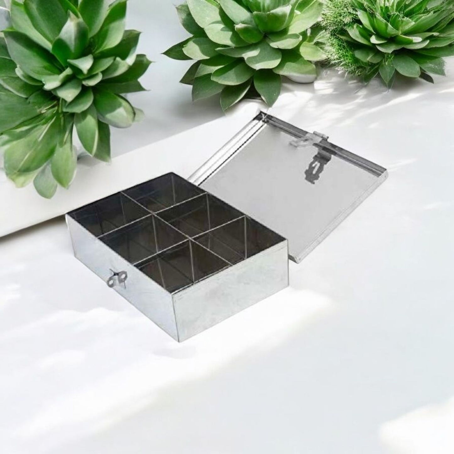 Stainless Steel Spice Storage Box with Lock