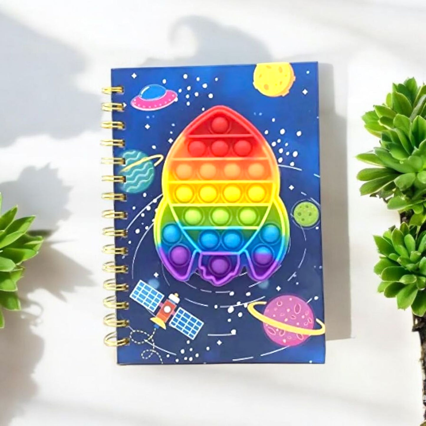 Fun Rocket Pop It Notebook