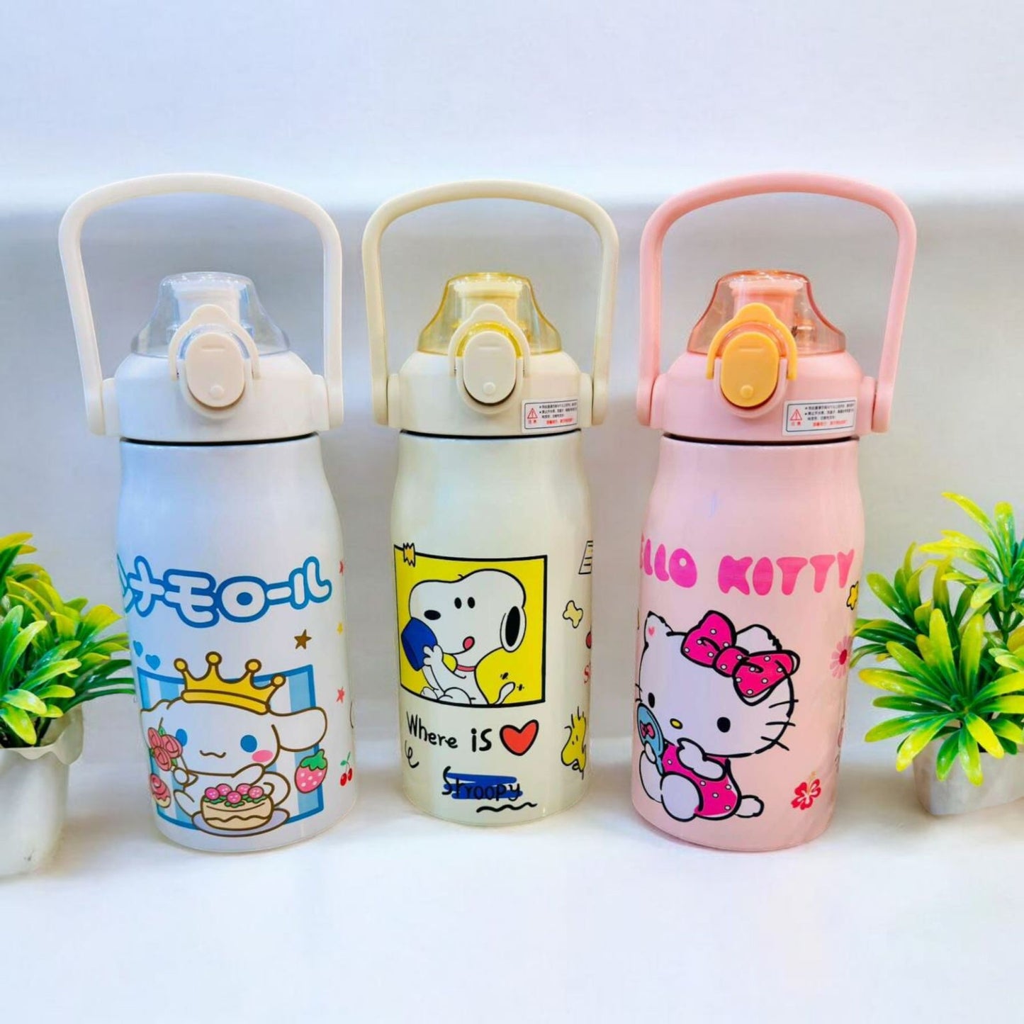Cartoon Print Water Bottle for Kids 500ml