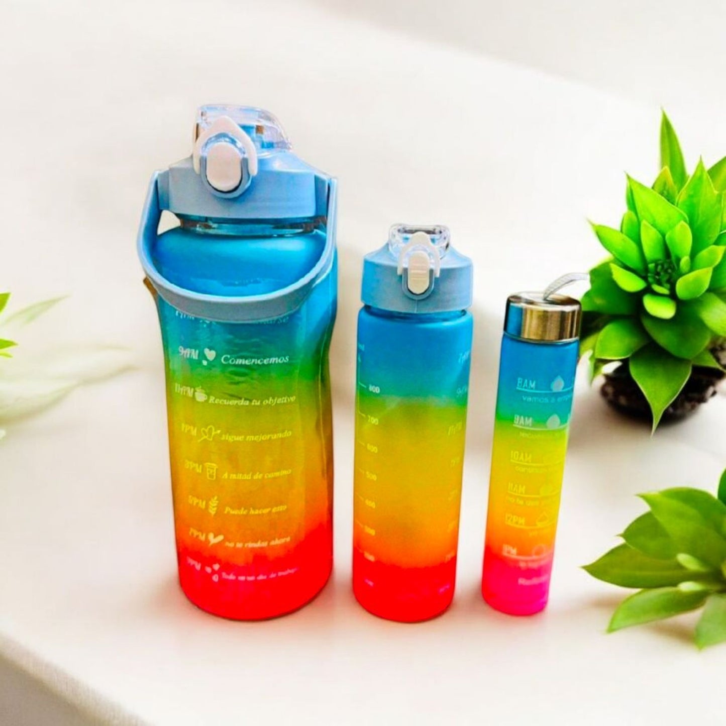 Gradient Leakproof Water Bottle 2000ml/900ml/350ml