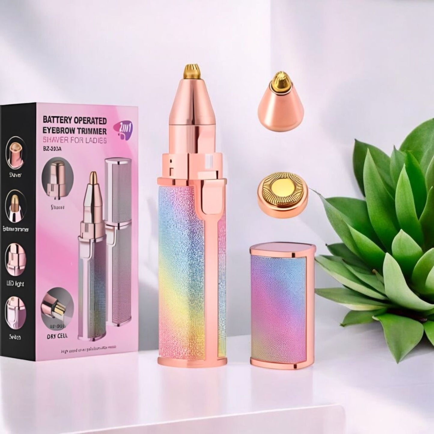 Rainbow Rechargeable Eyebrow Trimmer Shaver